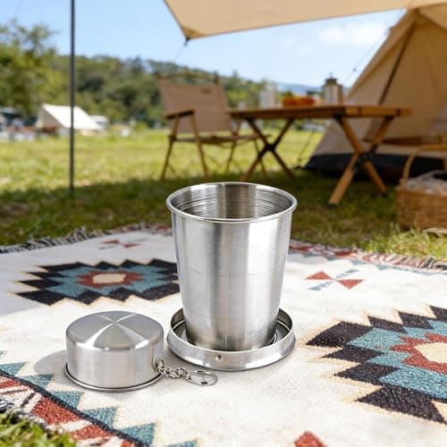 PHMING 2 Pack Collapsible Cup 150ml, Stainless Folding Cup — view 2