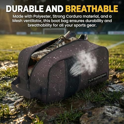 Waterproof Sports Boot/Shoe/Travel Bag for Football Cricket Rugby Golf Toiletry Gym for Men/Women (Grey) — view 2