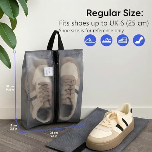 VUSIGN 2 Pack Shoe Bags for Travel, Regular Size — view 2