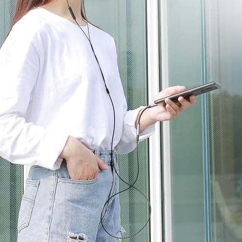 Qsvbeeqj USB C Braided Cord Portable Earphone Adapter Cable For Type To 3.5mm Headphone Jacks USB Type With Noise Cancelling — view 3