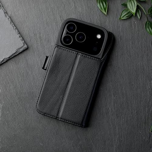 Snakehive Leather Wallet Case for iPhone 17 Pro Max / 18 Pro Max (Black) — view 3
