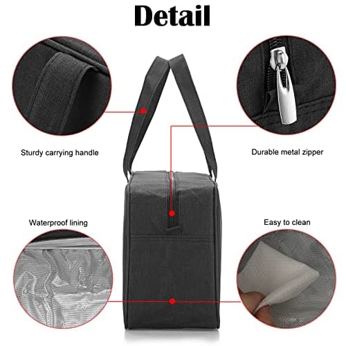 IGNPION Men Large Travel Toiletry Bag Women Waterproof Full Size Wash Bag Dopp Kit Shaving Organizer Bag Make UP Cosmetic Bag Swimming Gym Bag for Toiletries Accessories (Black) — view 3