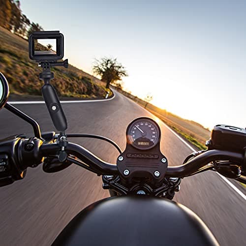 CAMOLO Motorcycle Action Camera Mount Holder, Handlebar Mount Clip for Bike/Bicycle/Motorcycle/Motor,Compatible with GoPro Hero 6/7/8/9&Other Action Camera — view 6