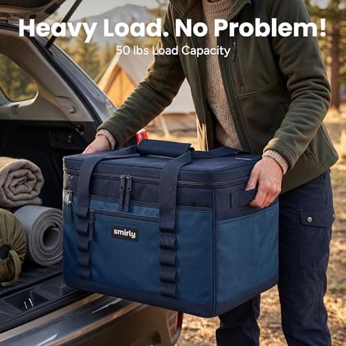 SMIRLY 37L Cool Bag, Large Insulated Picnic Bag and Camping Bag, Blue — view 6