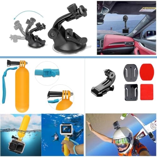YEHOLDING 13 in 1 Accessories for Gopro,Action Camera Accessory Kit Compatible with GoPro Hero 13 12 11 10 9 8 Max 7 6 5 Black SJ4000 and Other Camera — view 2
