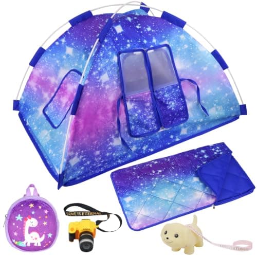 ZITA ELEMENT 18 Inch Doll Camping Tent Set and Accessories