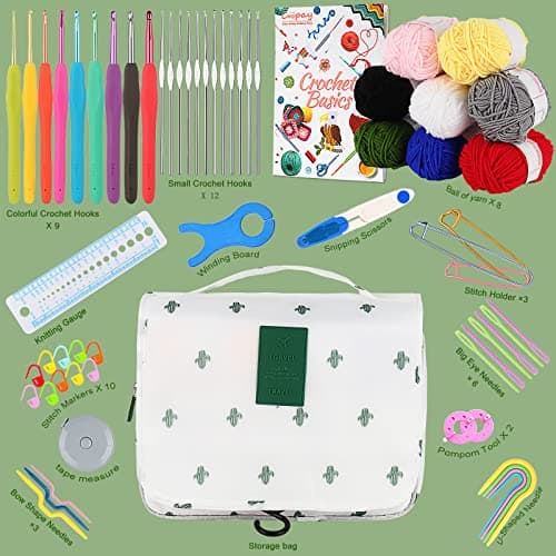 Coopay Crochet Set, Crochet Kits for Beginners Adults With Wool and Pattern, Knitting Starter Kit for Adults Kids, Starter Crochet Kit, Best Crochet Kits for Beginners Kids, Knitting Set — view 6