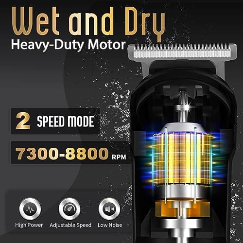 Ufree Beard Trimmer Men, Waterproof Cordless Electric Razor Shaver, Silver — view 5