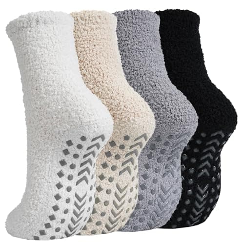 Caldodo Women's Fluffy Slipper Socks, Winter Warm Bed Socks for Ladies