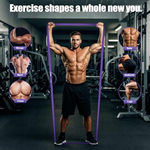 Fokky Resistance Bands Set,5 Levels Exercise band with Door Anchor, Handles — view 4