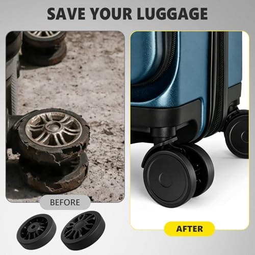 8 Pack 50mm Luggage Wheels Replacement Kit for Suitcase Caster Repair — view 6