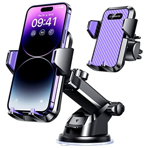 VANMASS Top Car Phone Holder 2026 [85+ lbs Strongest Suction & True Military-Grade] Rotatable Mobile Phone Mount Universal Dashboard Windscreen Vent Desk Automobile for iPhone 17-Pro Max 16 15 Samsung