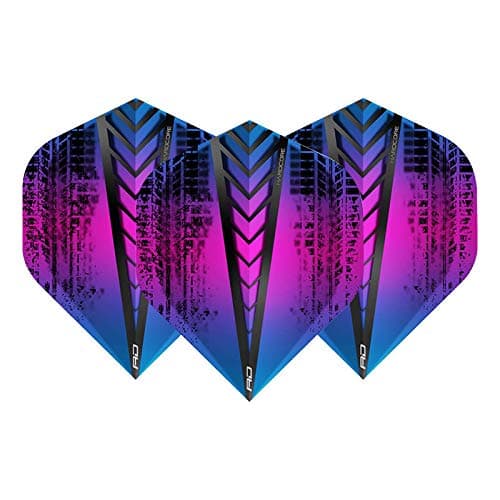 RED DRAGON Hardcore Radical Rainbow Extra Thick Standard Dart Flights - 4 sets Per Pack (12 Dart Flights in total) — view 2