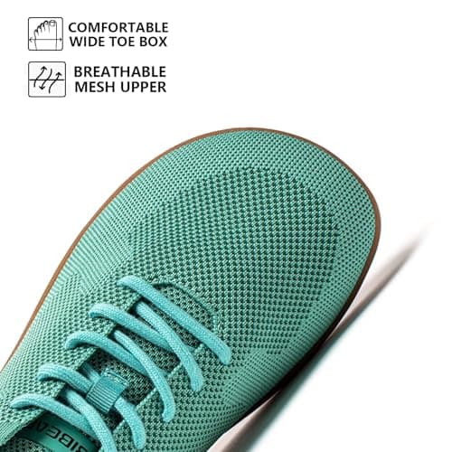 HOBIBEAR Women Barefoot Shoes Men Wide Toe Box Trail Running Mesh Trainers Breathable Comfortable Zero Drop Sole Minimalist for Outdoor Casual Daily Gym Travel Training Walking Green 6.5 — view 2