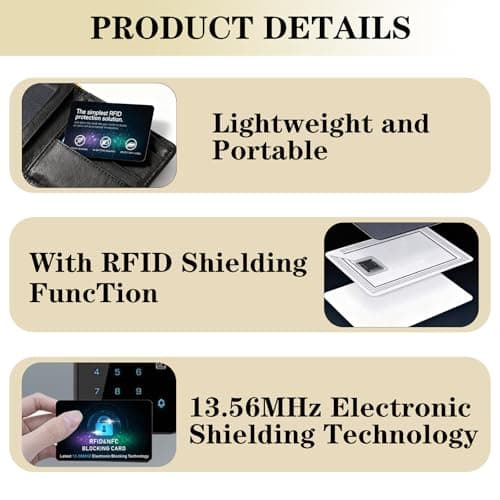 Verazquy 4 Pcs RFID Blocking Card Anti-Theft Debit Credit Card Protector, NFC Blocker for Wallets Stops Contactless Skimming Ultra-Thin Card Blocker No Batteries Required for Contactless Cards — view 3