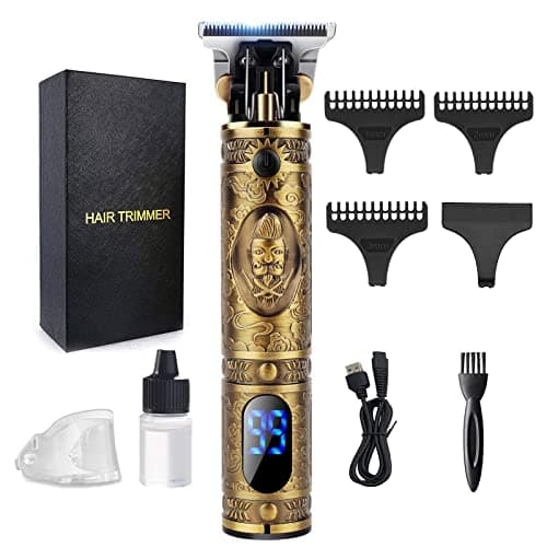 Hair Clippers Men,Cordless Beard Trimmer,Professional Clippers Grooming Kit,Precision T-Blade Mens Trimmer with LED,Shavers for Men Beard Shaper,Electric Razor USB Rechargeable,Gifts for Mens