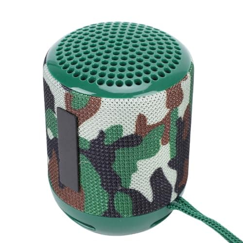 Portable Wireless Speaker with Enhanced Sound Performance for Outdoor Use - Built-in Microphone for Clear Calls - Battery Powered 500mAh - Size 73.4mm X 73.4mm X 95.5mm (Camo Green) — view 3