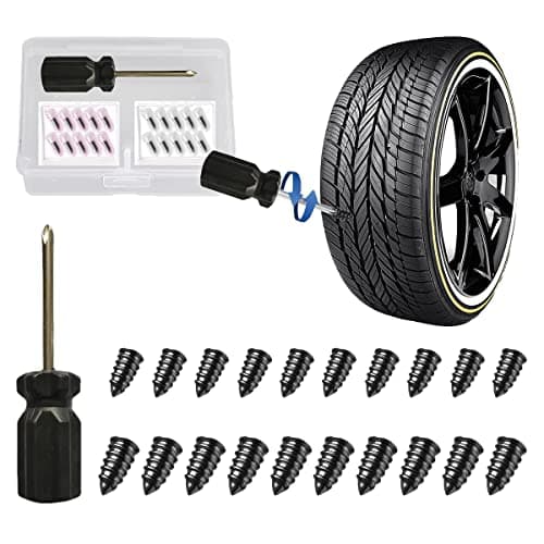 GradCap Tire Repair Rubber Screws with Storage Box for Car 20 Pcs (10S/10L)