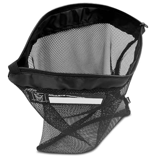 Meister Athlete Wash Bag - Mesh Sports Laundry Bag w/Zipper Lock - Black — view 3