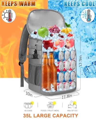 Capolo Cooler Backpack Insulated Leak Proof for Women Men Soft Cooler Bag — view 4