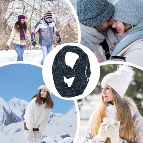 Scarf With Pockets Zipper Pocket Sun Protection Shawl — view 3