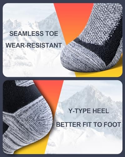 Niorasen Thermal Socks, 5 Pairs Thick Warm Work Socks, Multicolour, 6-8 — view 5