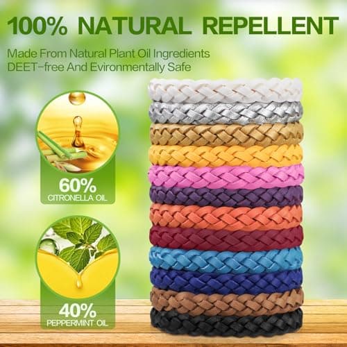 Asddage Mosquito Repellent Bracelet 12 Pack, Natural DEET-Free — view 2