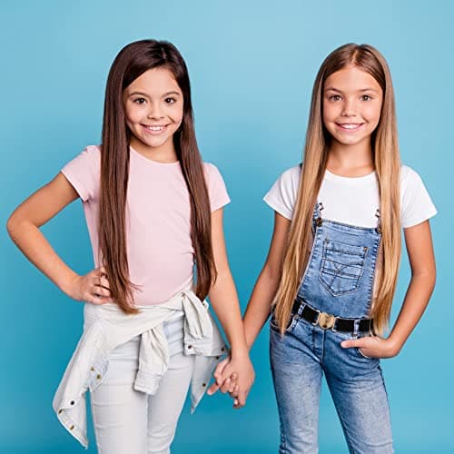 Firtink 3 Pack Girls Elastic Belts, Adjustable Kids Belt with Heart Buckle — view 4