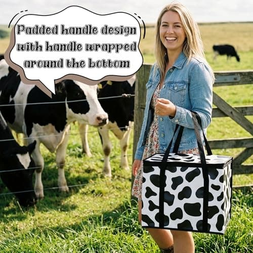 GwaOery Cooler Bag 40L Insulated Picnic Thermal Food Delivery Bag (White) — view 6