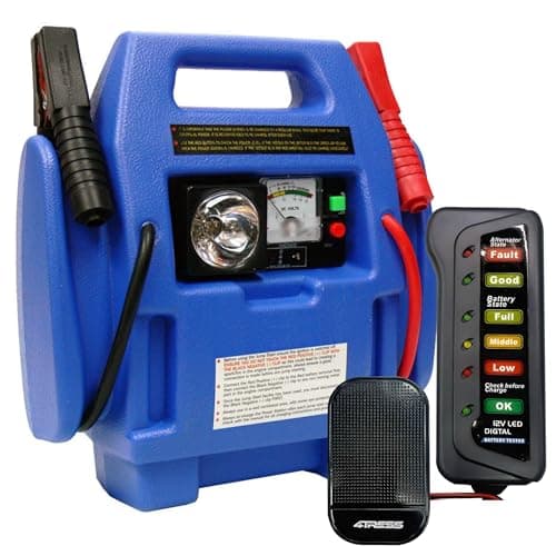 ACPP9 900A Portable Power Pack Jump Starter with 300 PSI Air Compressor, 12V Power Station, LED Work Light, Battery and Alternator Tester and 4TRESS Non Slip Dash Mat
