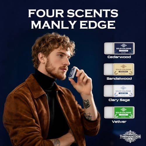 THEMANCODE Solid Cologne Men, Birthday Gifts for Men, 4 Pack — view 2