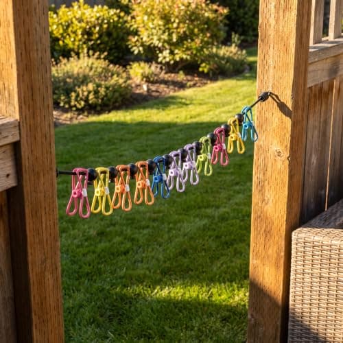 Rovelin 2 PCS Portable Travel Washing Line with12 Windproof Pegs — view 3