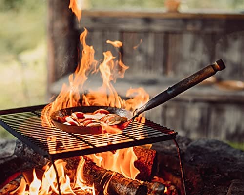 Stabilotherm JÄGARSTEKPANNA Original Carbon Steel Frying Pan with Foldable Birch Handle, for Outdoor Indoor Cooking, Camping, Travel-Friendly — view 2