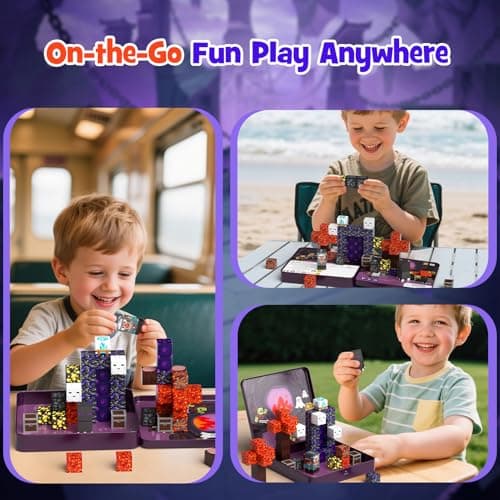 Kids Magnetic Blocks Travel Set: 49pcs Explorer Iron Case On-the-Go Fun — view 2