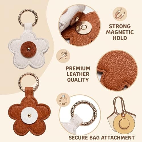2 Pcs Magnetic Hat Clips for Travel on Bag, Floral Shaped Hat Clip — view 4