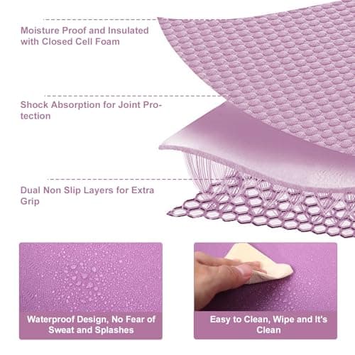 Foldable Yoga Mat for Women & Men, TPE Non-Slip Exercise Mat 183 x 61 cm, 5 mm Thick Fitness & Pilates Mat for Yoga, Gymnastics, Home Workouts, Travel & Outdoor Training — view 4