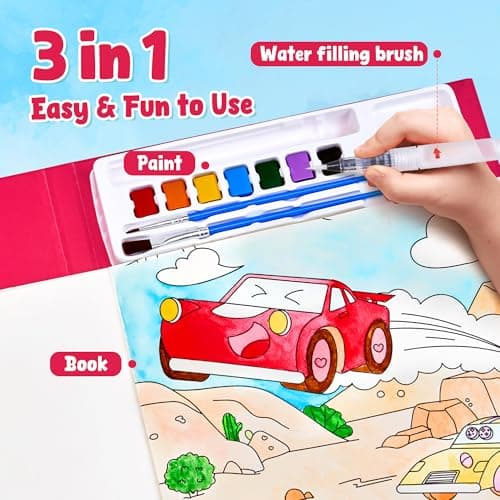 JoyCat Paint with Water Coloring Books for Toddlers (Transportation) — view 3