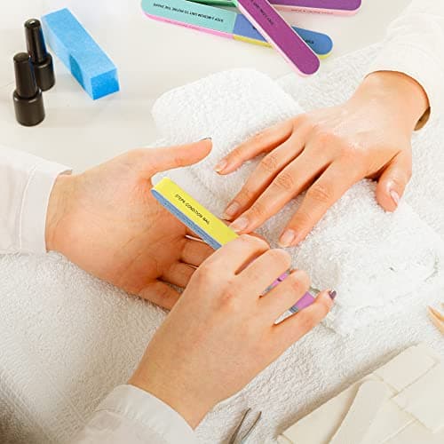 HUIANER 12PCS Nail Files and Buffer Block, Six-Sided Emery Boards 7-in-1 Nail Buffer Manicure Tool for Home or Professional Manicure Tools — view 6