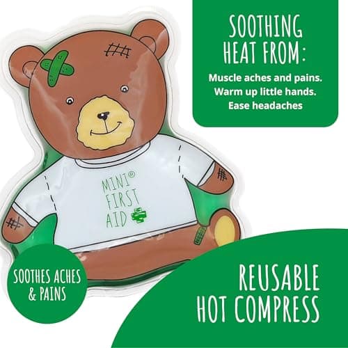 Mini First Aid Hot and Cold Gel Packs Reusable - Teddy Cold Compress for Kids Bumps, Scrapes and Sprains or Warm Compress for Muscle Aches and Pains, First Aid Kit Essential, As Seen on Dragons’ Den — view 3