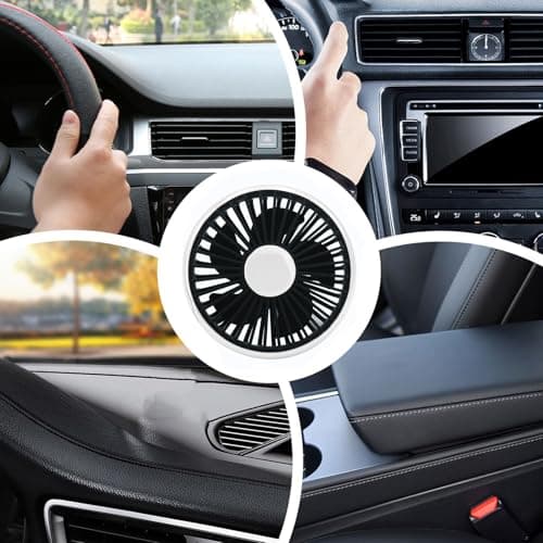 yupeuooe USB Car Fan Powerful, Long-Lasting, Cooling Device, Air Cooler — view 5