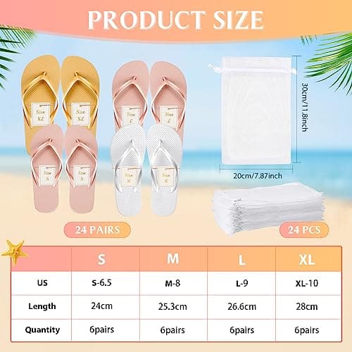 Unittype 24/48 Pairs Flip Flops Bulk — view 4