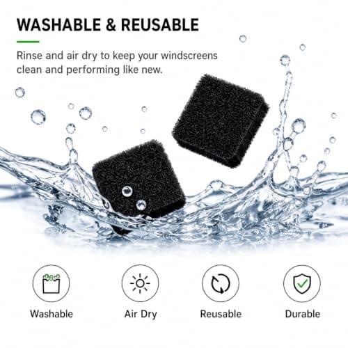 6 Pcs Microphone Winds Muff Compatible with Insta 360 X5/X4/X3/X2, Microphones Wind Noise Reduction, Anti-Noise Microphone Wind Replacement Accessories for Outdoor, Panoramic Action Camera Clear Audio — view 6