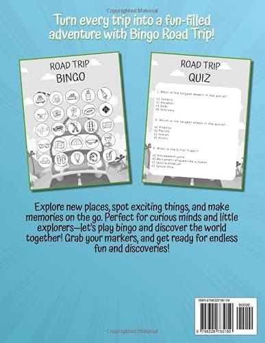 Bingo Road Trip Game for Kids: Travel Car Activities for Ages 2-4 & 4-8 — view 2