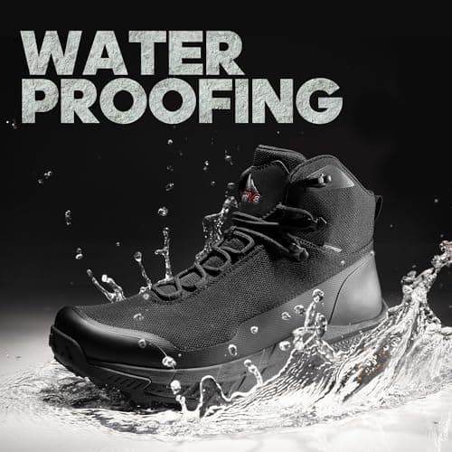 NORTIV 8 Men's Lightweight Breathable Hiking Boots,Size 9,Black — view 4