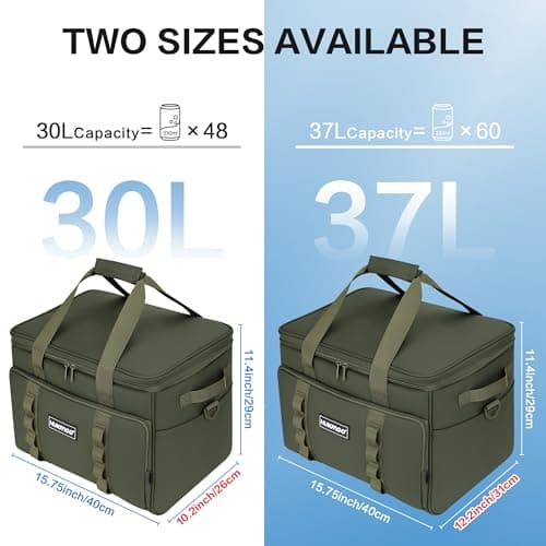 Hulongo Cool Bag Large 30L Insulated Cooler Bag, Waterproof Cool Box,Green — view 2