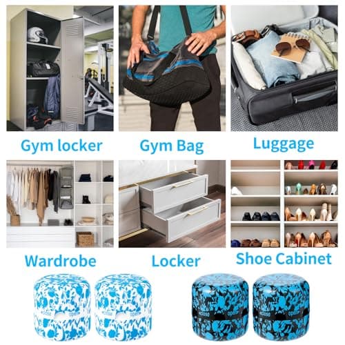 Eco-Fused 8x Shoe Odor Elimination Pods, Shoe Smell Remover for Shoes, Gym Bag, Closet, Locker, Boots, Car, Ball Deodorant - Sneaker Deodorizer Shoe Balls Odor Eliminator - Ocean Fresh/Linen — view 5