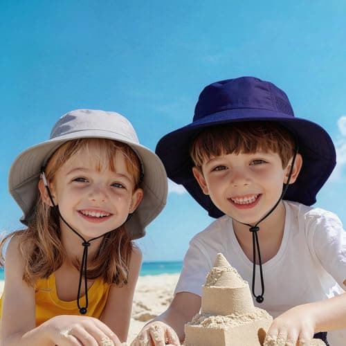 ViEinkaufen 2 Pcs Toddler Kids Sun Hat UPF 50+ Sun Protection, 2-7 Years — view 5