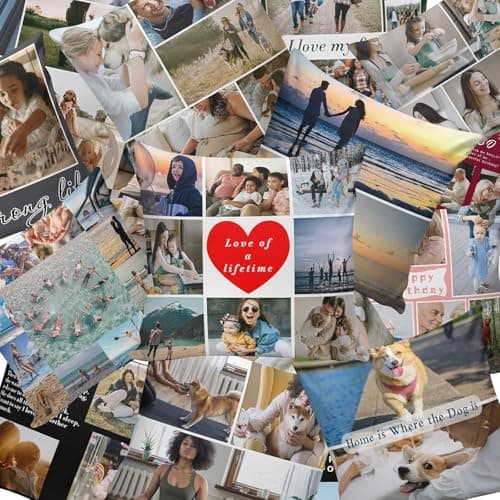 PB TECH Personalised Pillow Cushion Cover, Customised With Four Multi Photo Printed Collage, Gift for Girlfriend, Husband, Wife, Family, Birthday, Mothers Day Keepsake Home Décor Throw Pillow/Cushion. — view 6