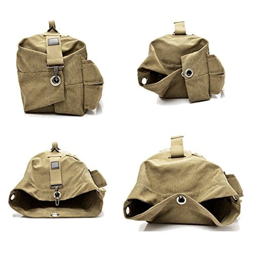 DETECH Large Capacity Travel Climbing Bag Tactical Military Duffel Bag Top Load Double Strap Canvas Backpack — view 3