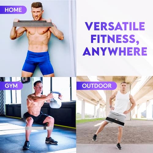 Wide Fabric Resistance Bands for Working Out - 3 Strength Level Non-Slip Exercise Booty Bands for Women & Men - Comes with a Bag and Tape Measure - For Gym, Yoga, Pilates — view 5